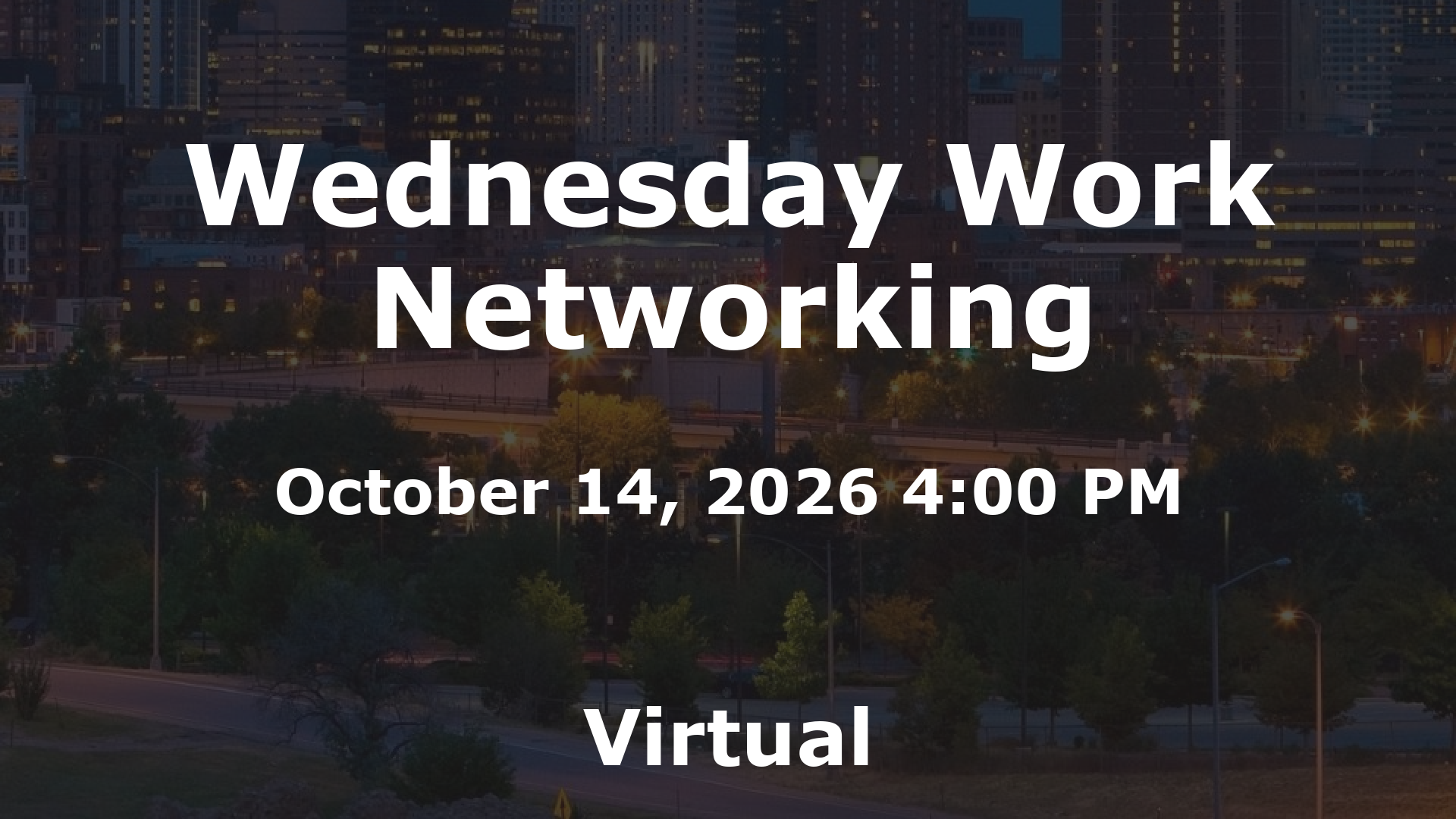Wednesday Work Networking event image